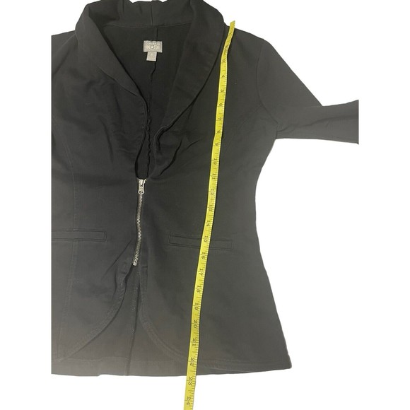 Converse One Star Women's Black Zip Front Blazer Size Small Jacket Coat - Picture 9 of 13